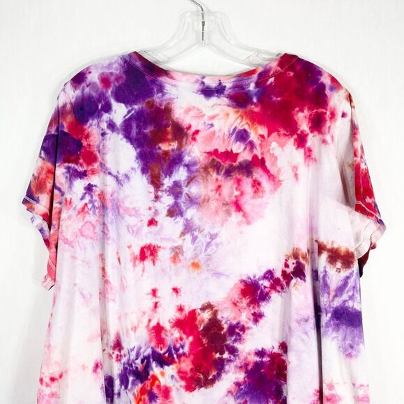 Avenue Plus Size 30W 32W Top Beauty Queen Tie Dye Pink Purple Sequins Beaded 783 - Picture 7 of 10